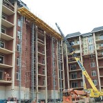 Jerry Castle and Son Hi-Lift - Chicago - Midwest Masonry jobsite